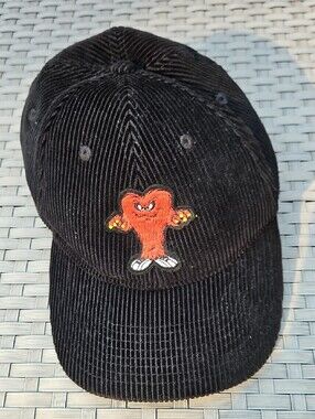 H&M Black Limited Edition Corduroy Gossamer Warner Bros Cartoon Cap Hat OS